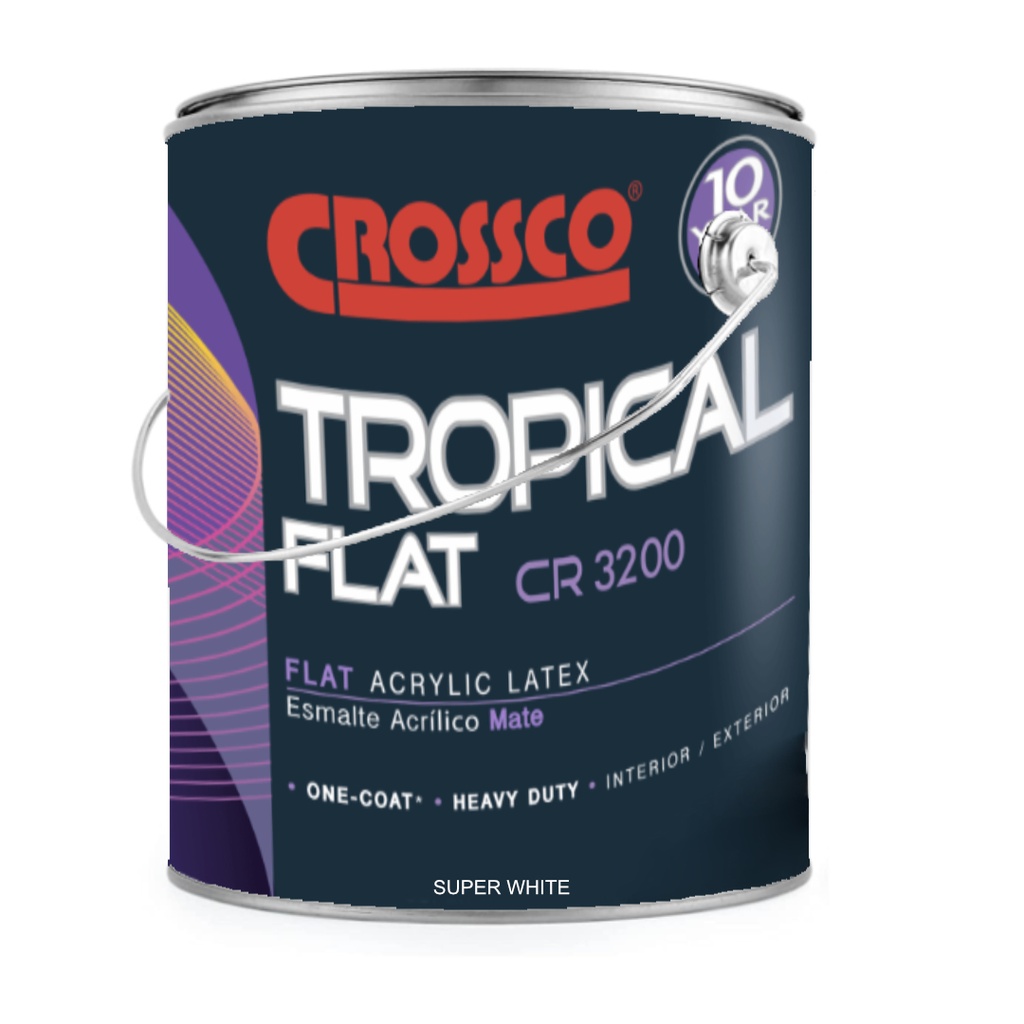 CROSSCO TROPICAL FLAT WHT. GL