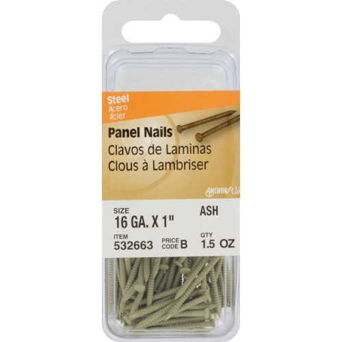 PANEL NAILS 16GA X 1" ASH