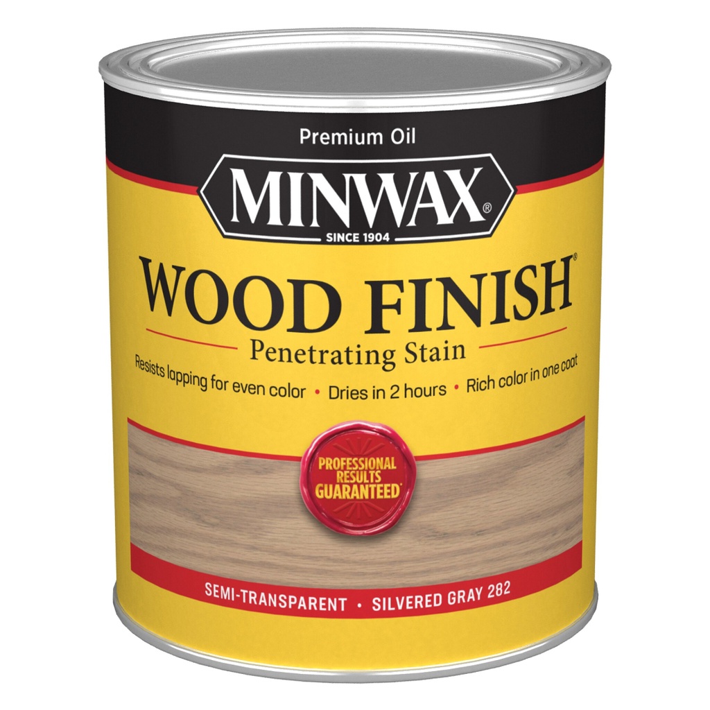 Minwax Silvered Grey Semi-Transparent Oil-Based Wood Stain 1 Qt.
