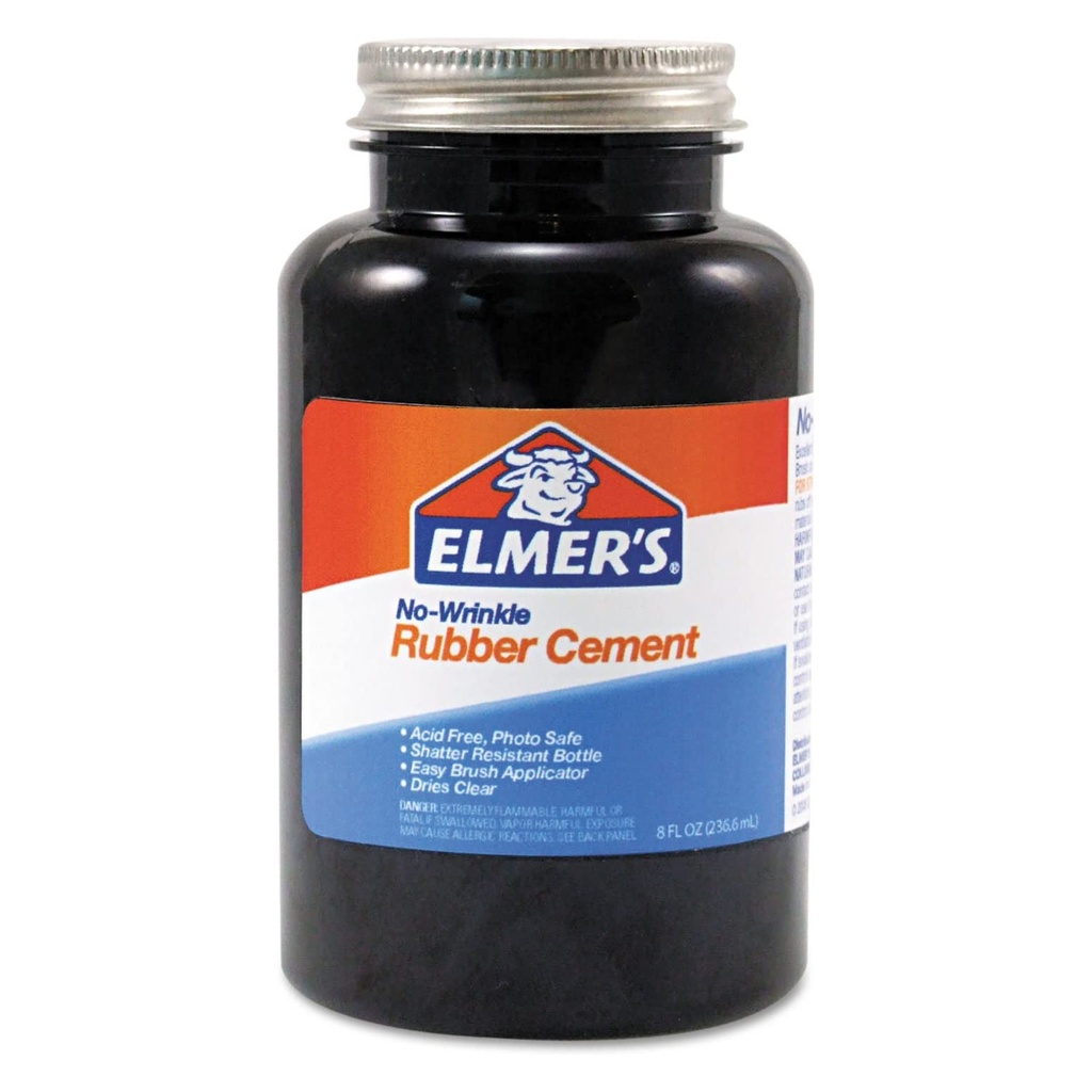 Elmer S No-Wrinkle Rubber Cement  8 Oz