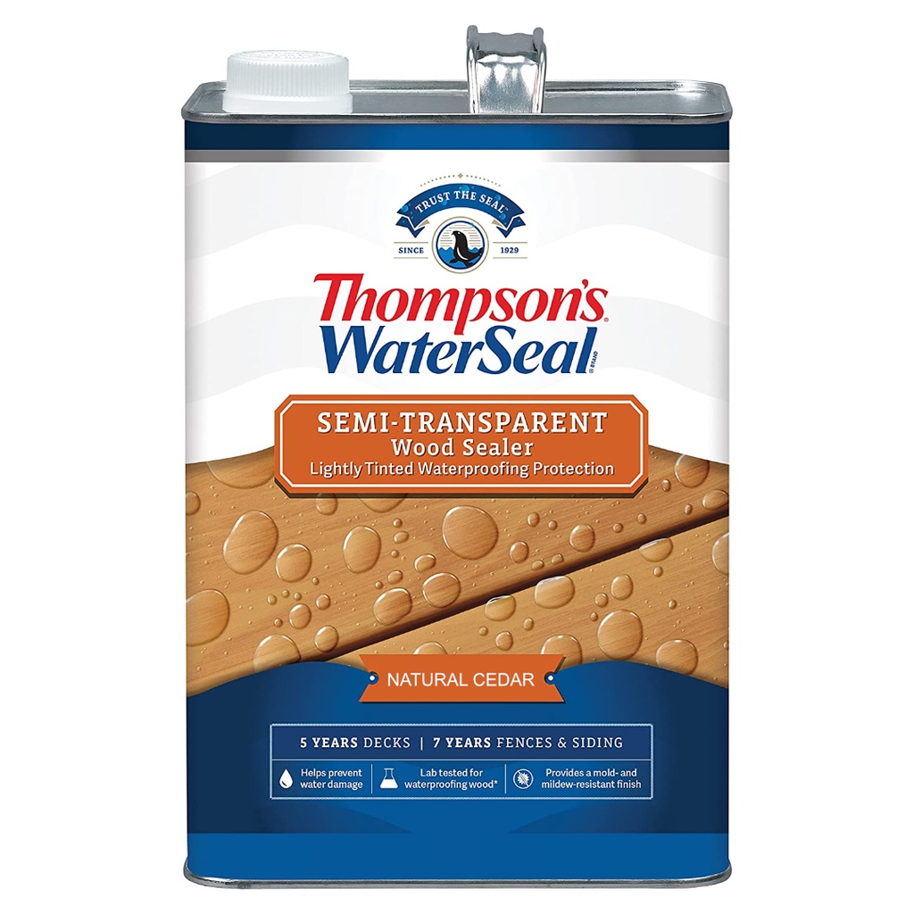 Thompson's WaterSeal Semi-Transparent Natural Cedar Waterproofing Wood Sealer 1 Gal