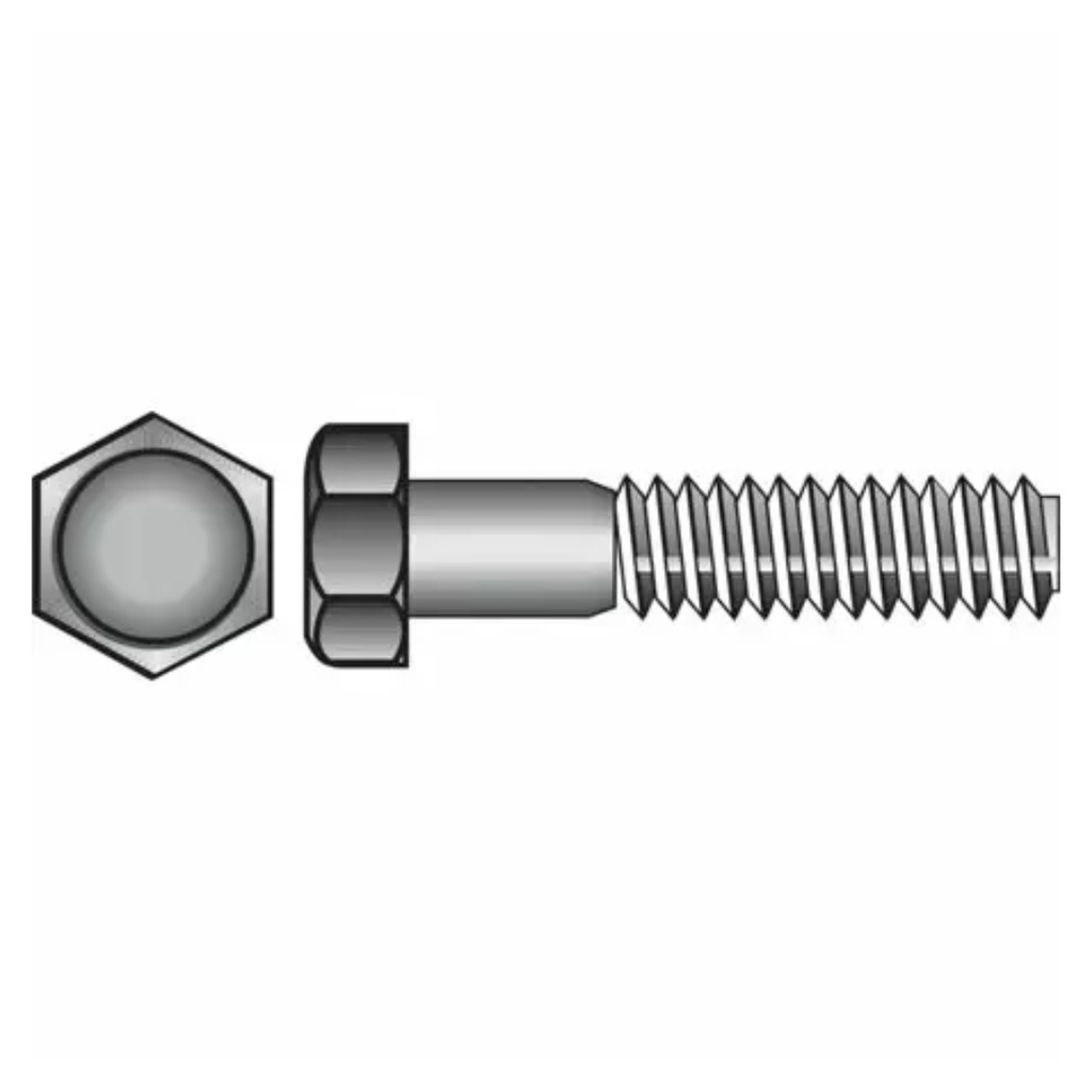 [399005745] HILLMAN 3/8-16 in. D X 2-1/2 in. L Stainless Steel Hex Head Cap Screw 25 Pk