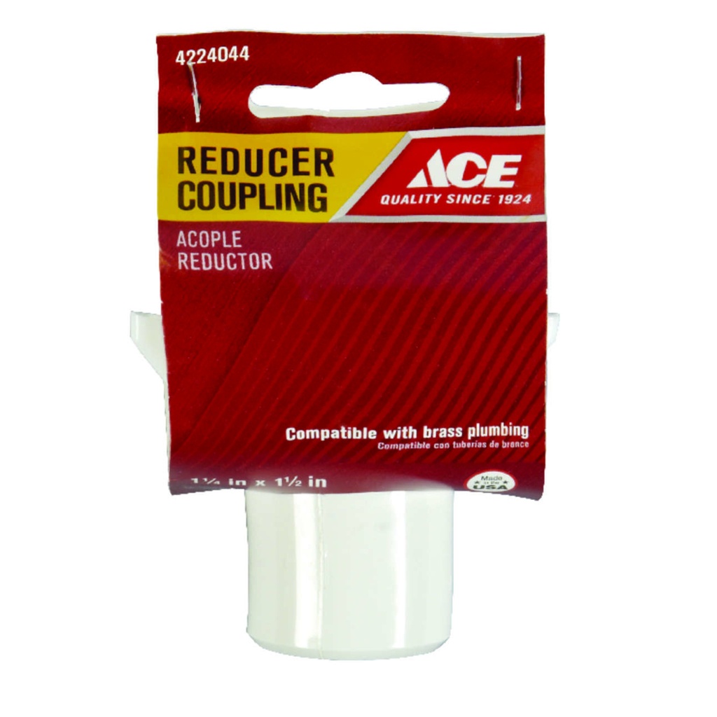 Ace 1-1/2 in. Slip in. X 1-1/4 in. D Slip Plastic Reducing Coupling 1 Pk