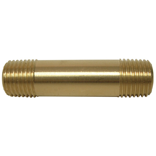 NIPPLE 1/4"X2" RD BRS