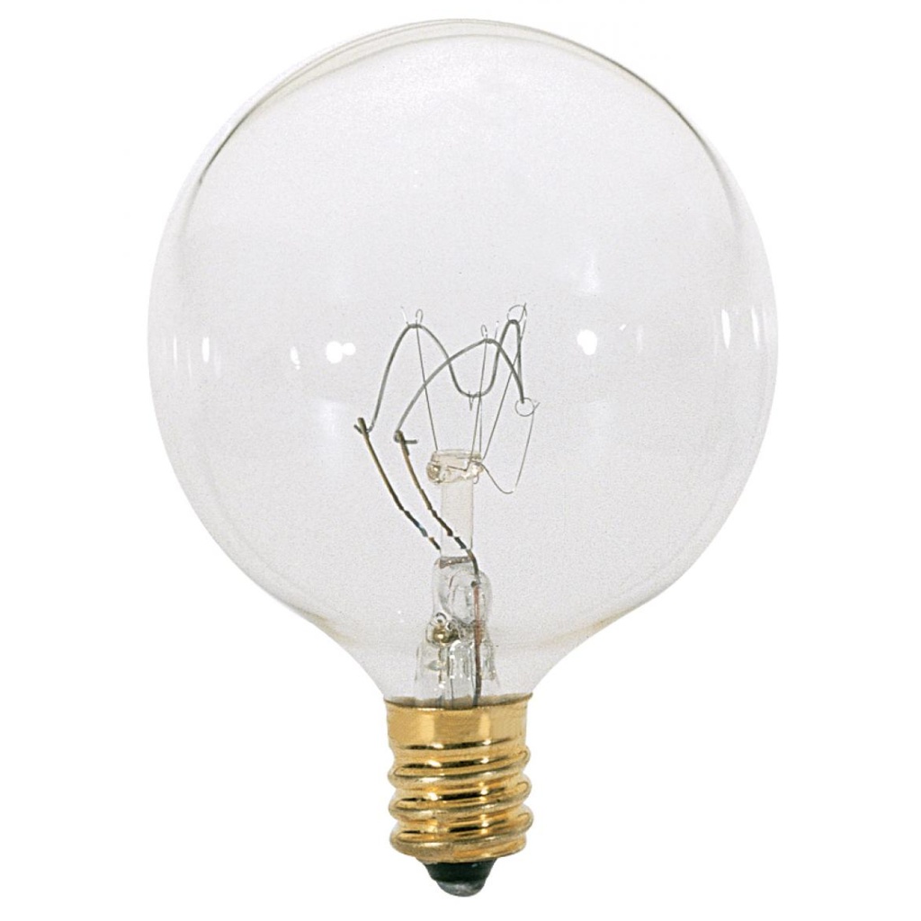 Satco 25 W G16.5 Decorative Incandescent Bulb E12 (Candelabra) Soft White