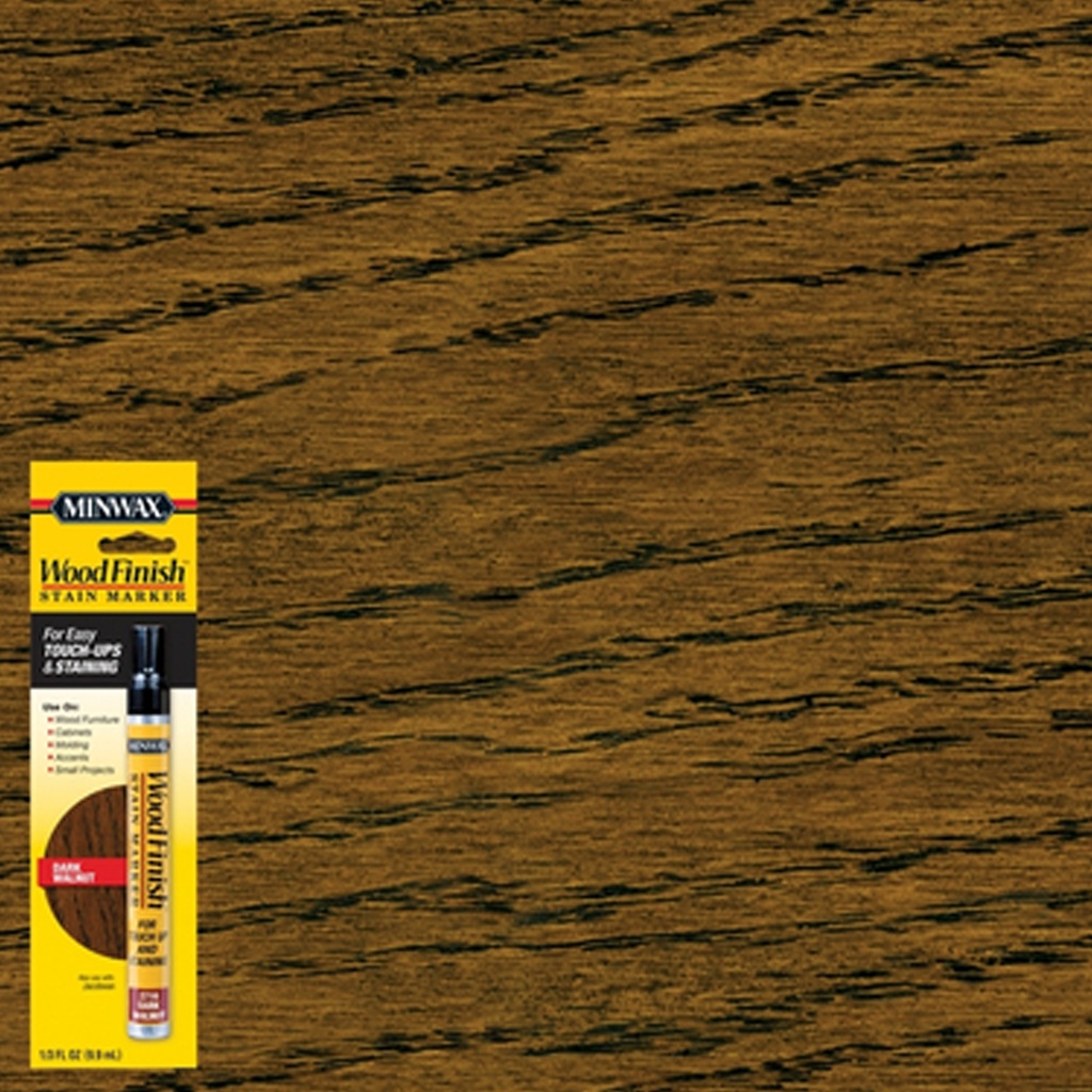 Minwax Wood Finish Stain Marker Semi-Transparent Dark Walnut Oil-Based Stain Marker 1/3 Oz
