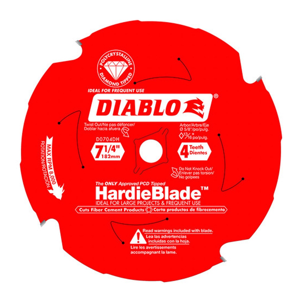 Diablo HardieBlade 7-1/4 in. D X 5/8 in. PCD Circular Saw Blade 4 Teeth 1 Pk