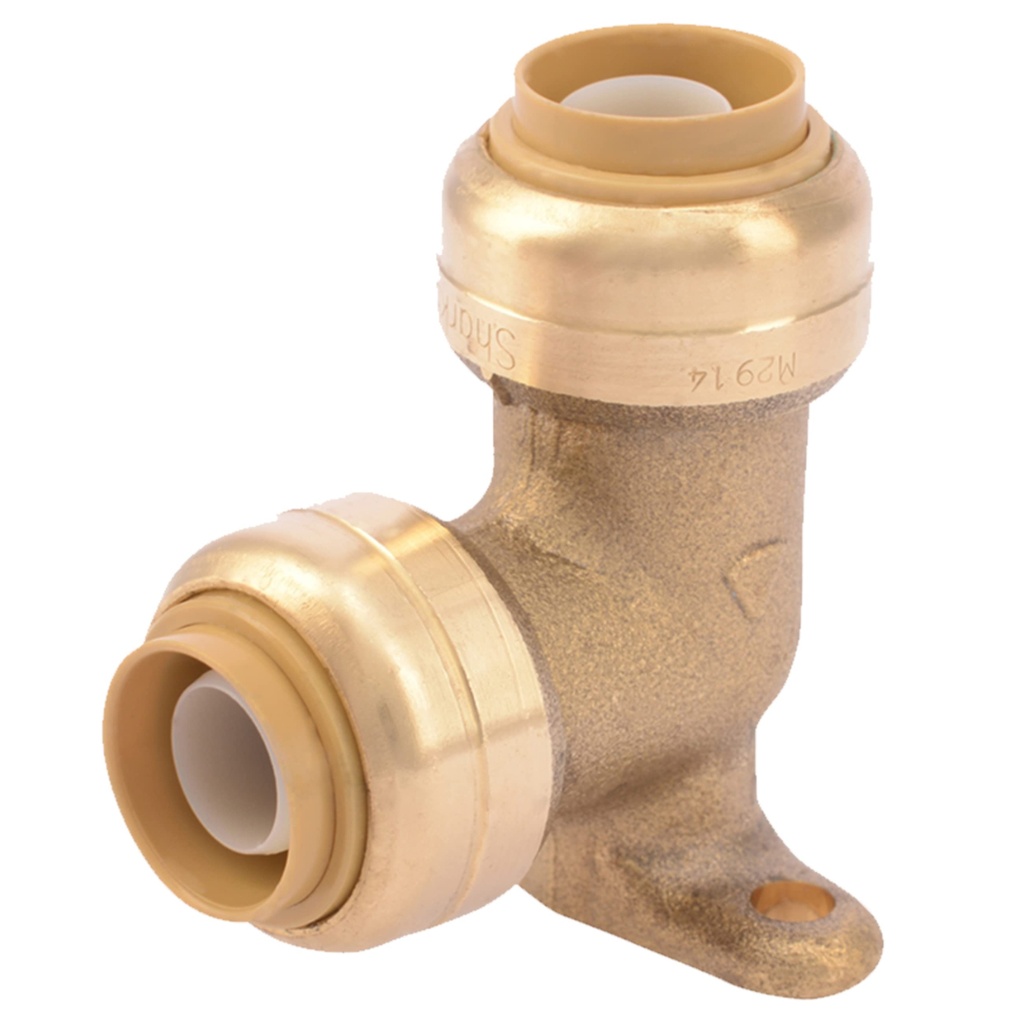 DRP ELBW 1/2X1/2"PSH BRS