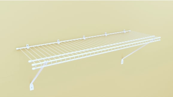 36 in. W X 12 in. D White Steel Wire Closet Shelf