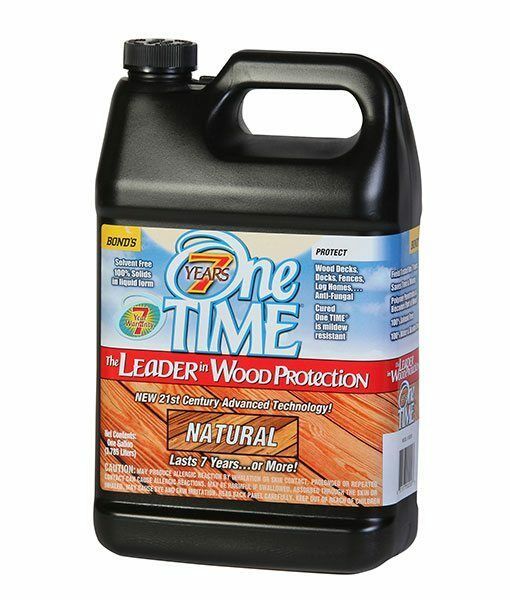 One TIME  Semi-Transparent  Natural  Wood Preservative  1 Gal.