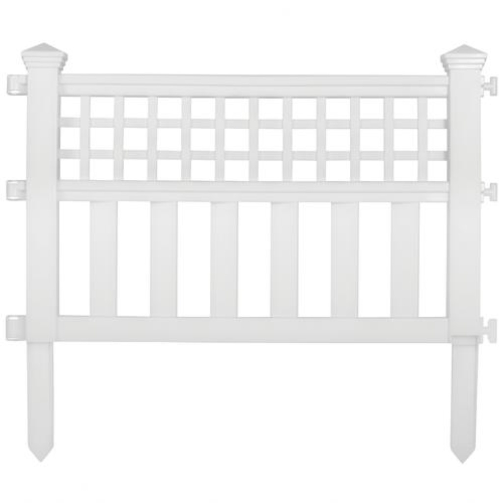 [7306475] Suncast 2 Ft. L X 20.5 in. H Resin White Garden Fence