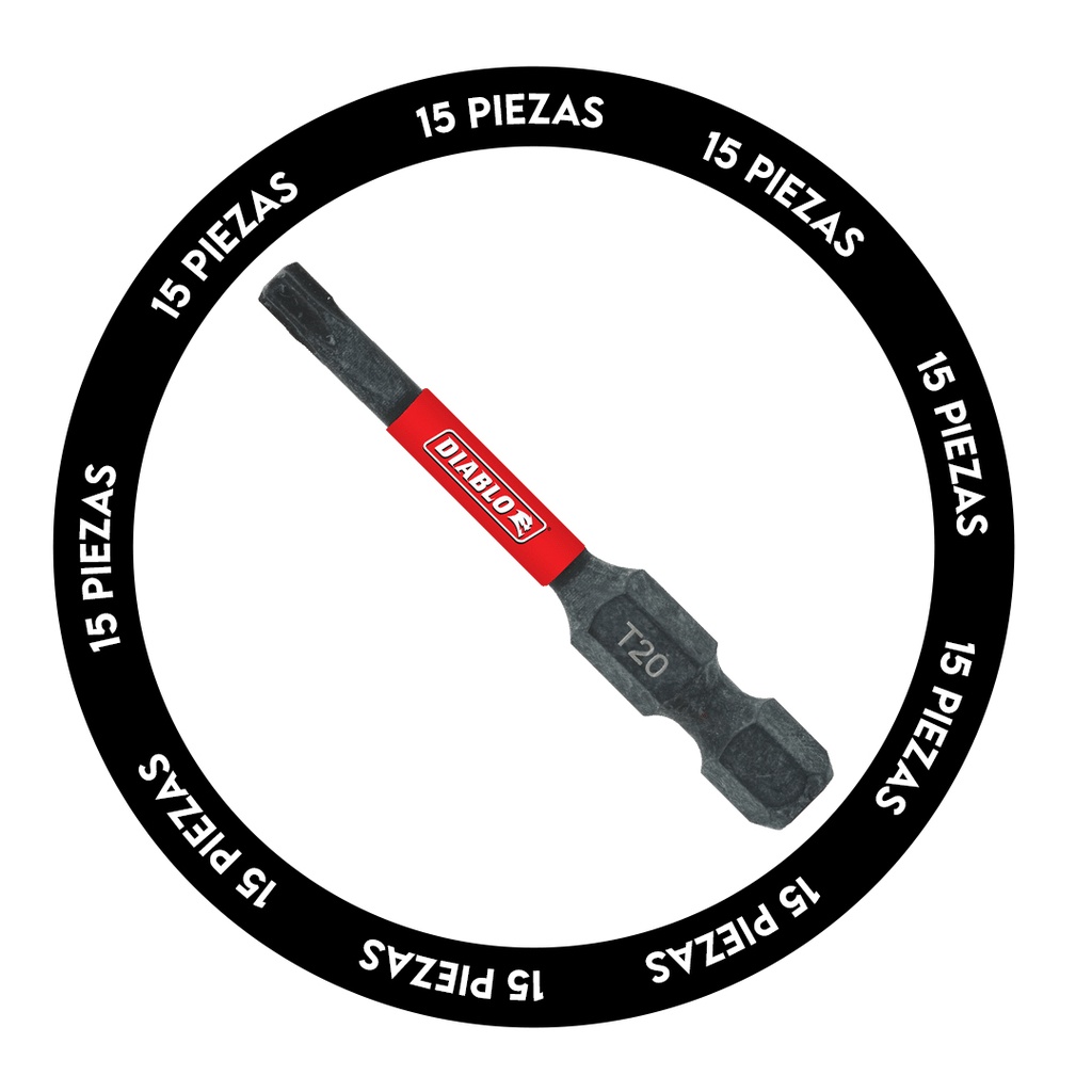 [DT202P15] Diablo Tools 2in #20 Torx Drive Bits (15-Pack) - DT202P15