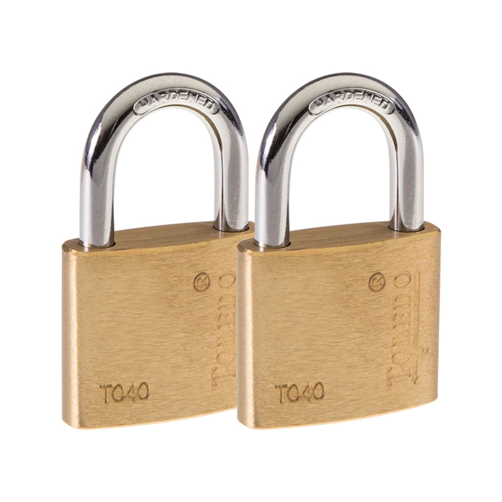 TOLEDO CANDADO BRONCE 40MM 2P