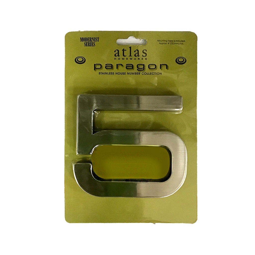 Atlas Homewares PGN5 Paragon Address Number 5 Stainless Steel Home Accents Address Numbers 5