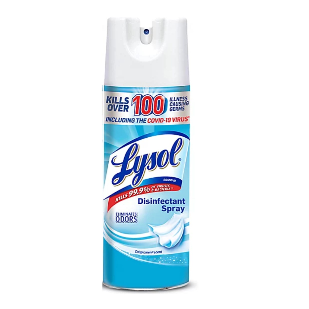Lysol Crisp Linen Disinfectant Aerosol Spray - 12.5 Oz