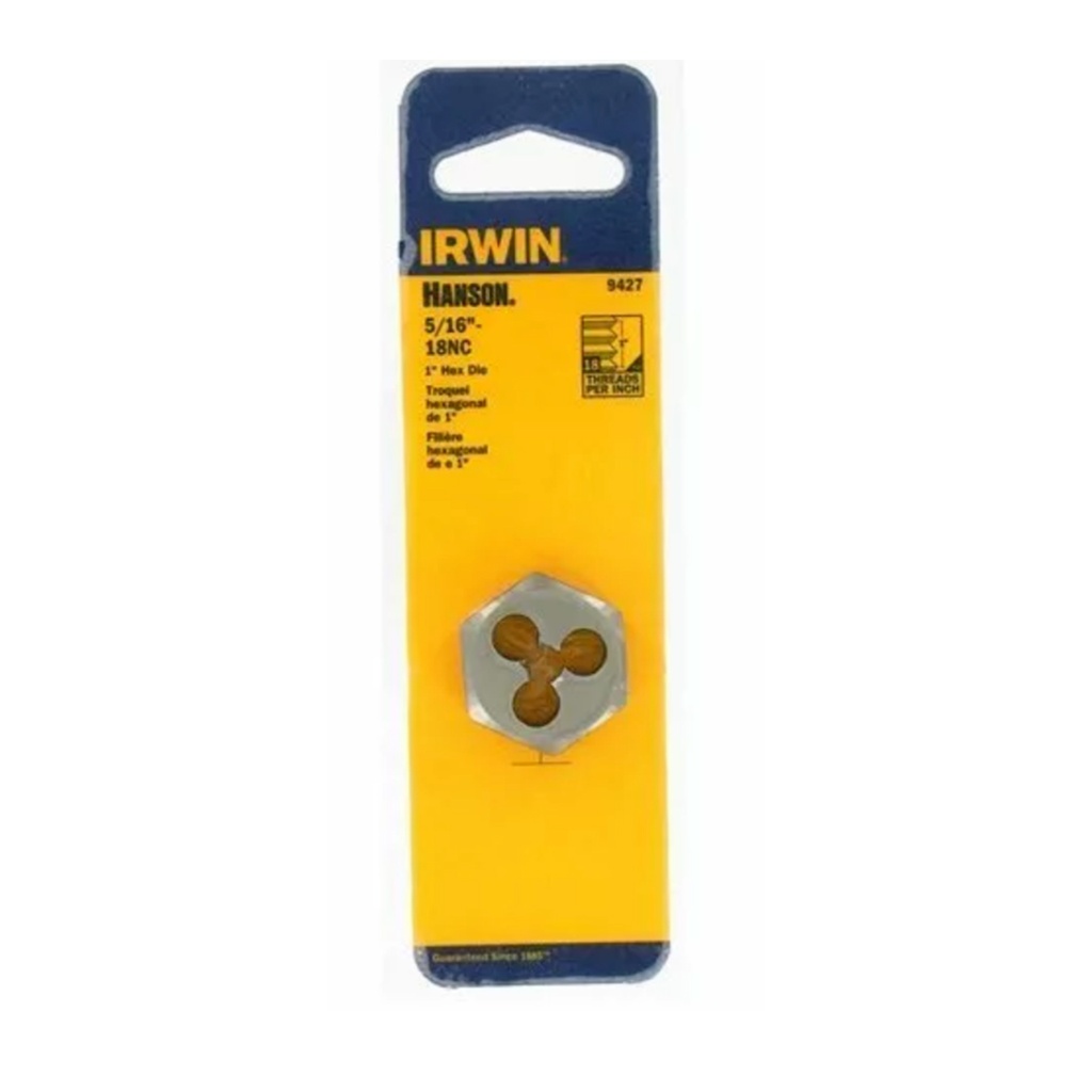 Irwin Hanson High Carbon Steel SAE Hexagon Die 5/16 in. 1 Pc