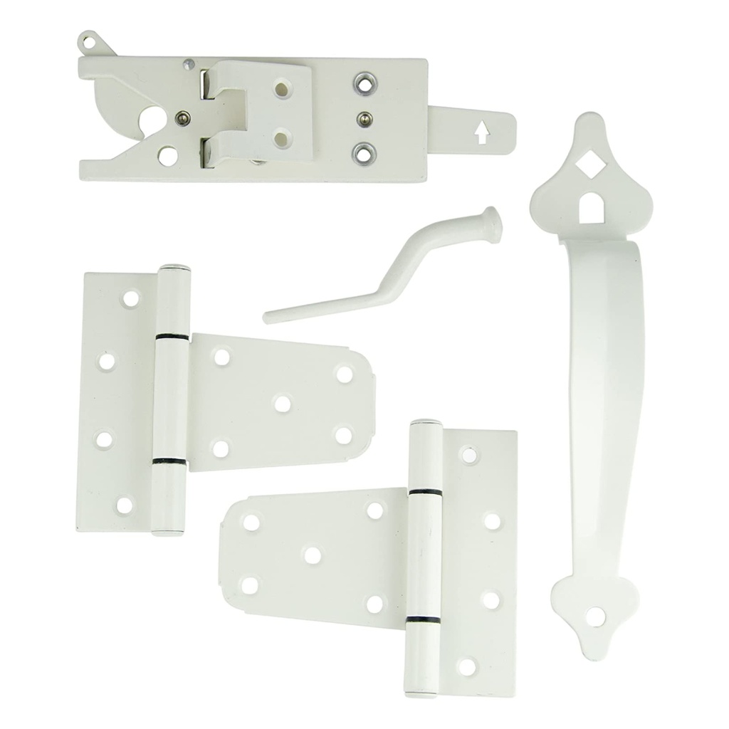 [35924] World 20710008 Ultra Hardware Kit for Aluminum Gates with Handle - White