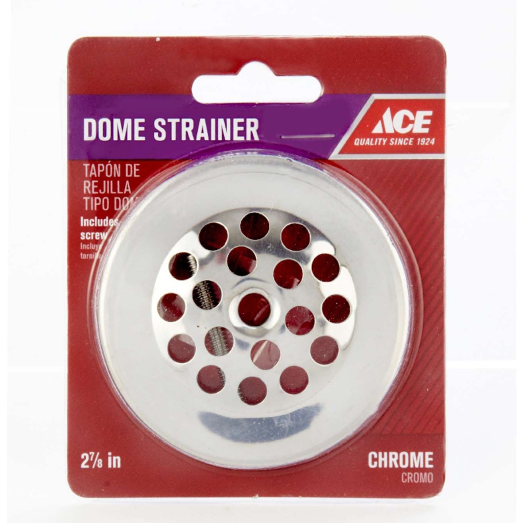 [4230090] Ace 2-7/8 in. Brushed Nickel Nickel Dome Strainer