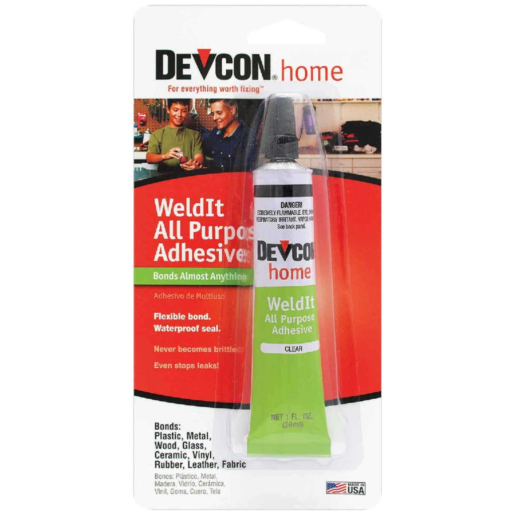 [17392] Devcon Weldit High Strength Clear All Purpose Adhesive 1 Oz