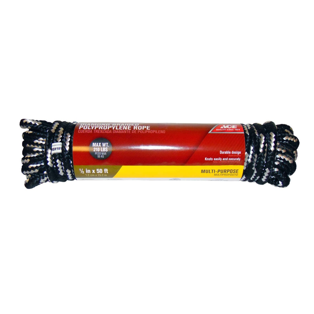 DB POLYPRO ROPE 1/2"X50'