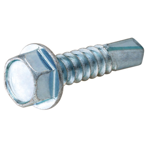 HILLMAN No. 8 in. X 1/2 in. L Self-Tapping Hex Washer Head Self-Drilling Screws 100 Pk