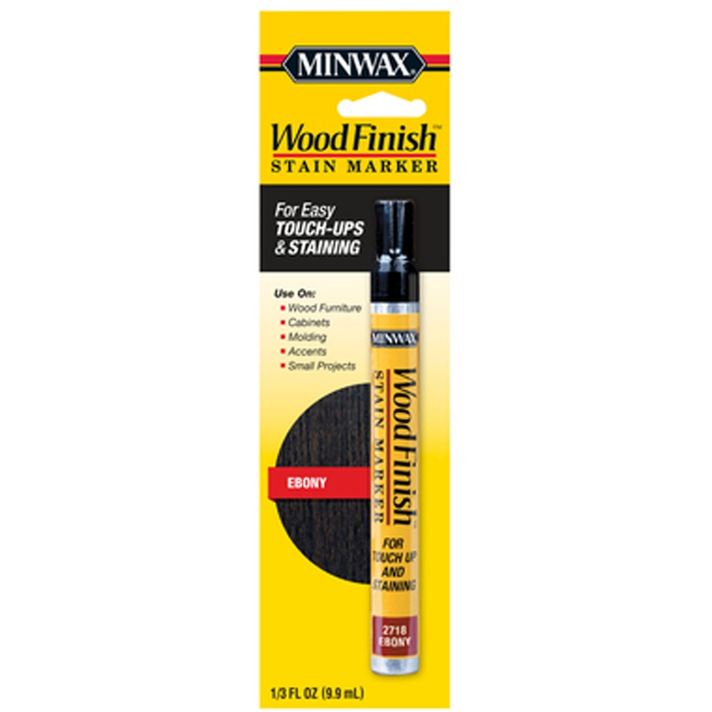 Minwax Wood Finish Stain Marker Semi-Transparent Ebony Oil-Based Stain Marker 1/3 Oz