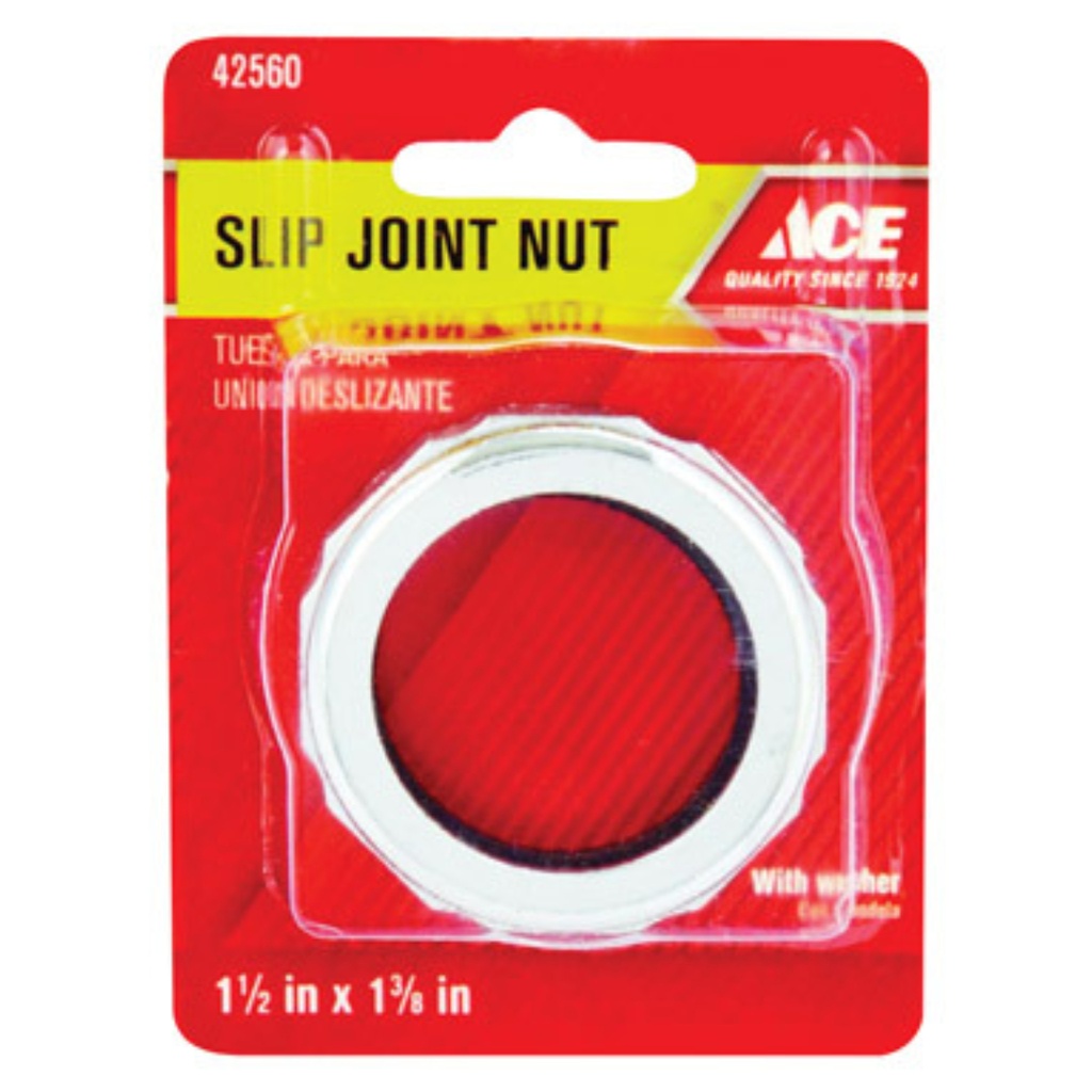 1-3/8 in. Dia. Chrome Chrome Slip Joint Nut