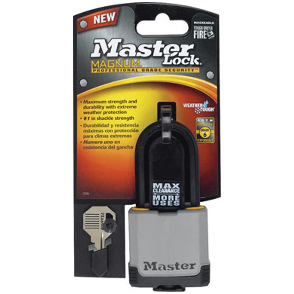 Master Lock 7.3 in. H X 3.9 in. W Steel Ball Bearing Locking Weather-Resistant Padlock