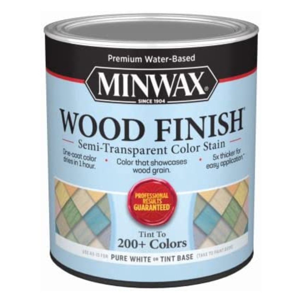 [1015192] MINWAX Solid Pure White/Tint Base Water-Based Wood Stain 1 Qt.
