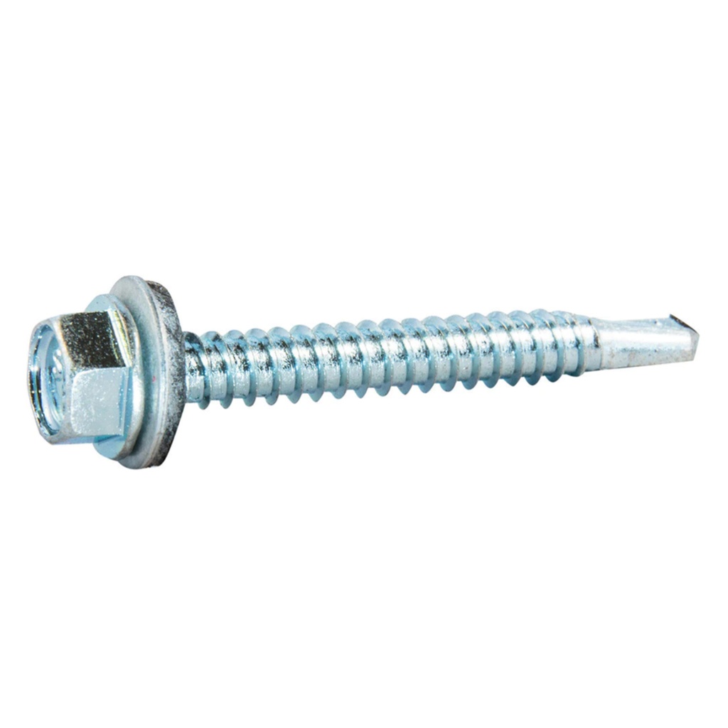 #12, Hex Washer Head, Hex Drive, 1-1/2\" Length Under Head, #2 Point, Self Drilling Screw MPN:1428000