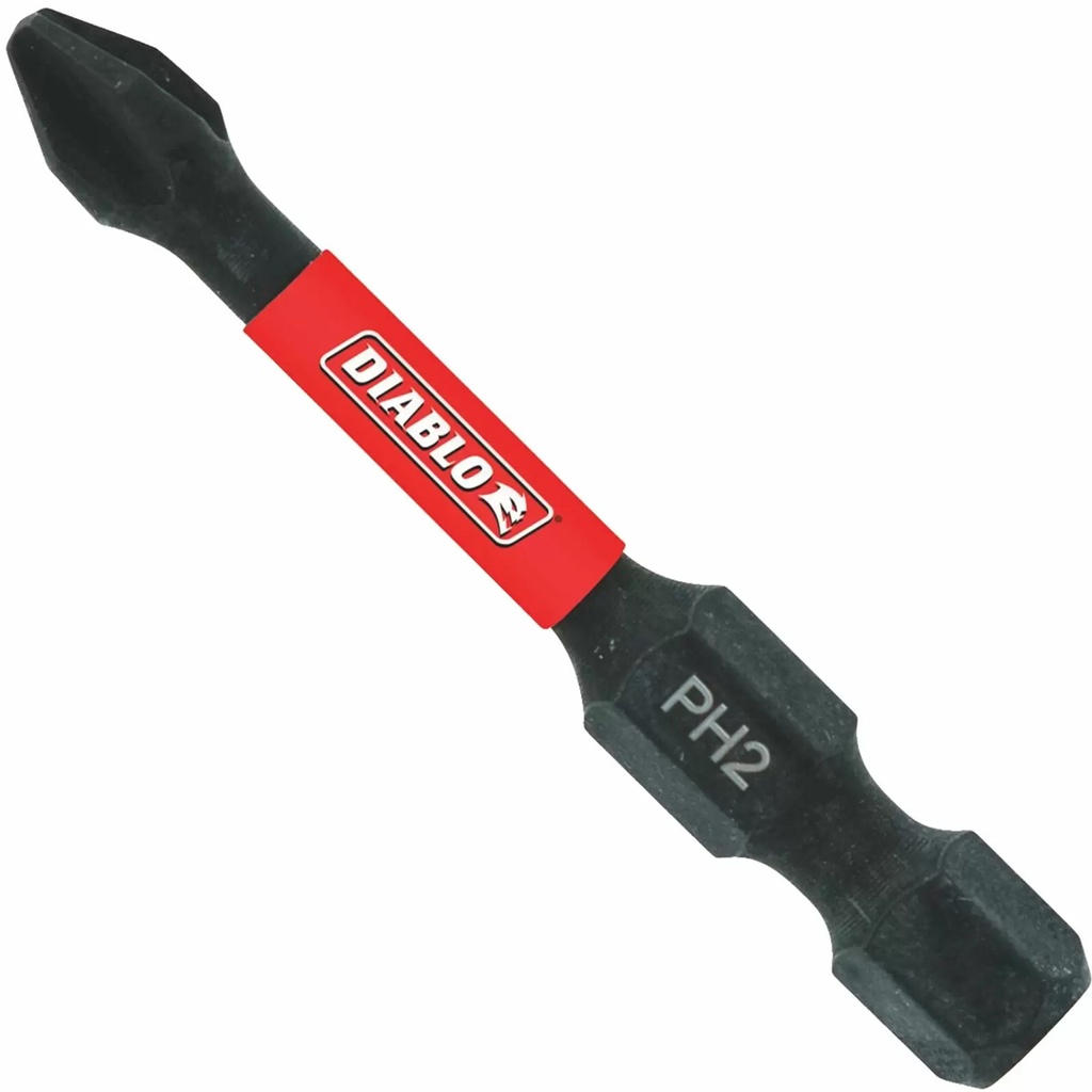 Diablo Phillips #2 X 2 in. L Driver Bit Black Oxide 5 Pk