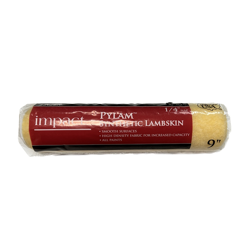 Linzer Impact Pylam Synthetic Lambskin 1/4 in. X 9 in. W Regular Paint Roller Cover 1 Pack
