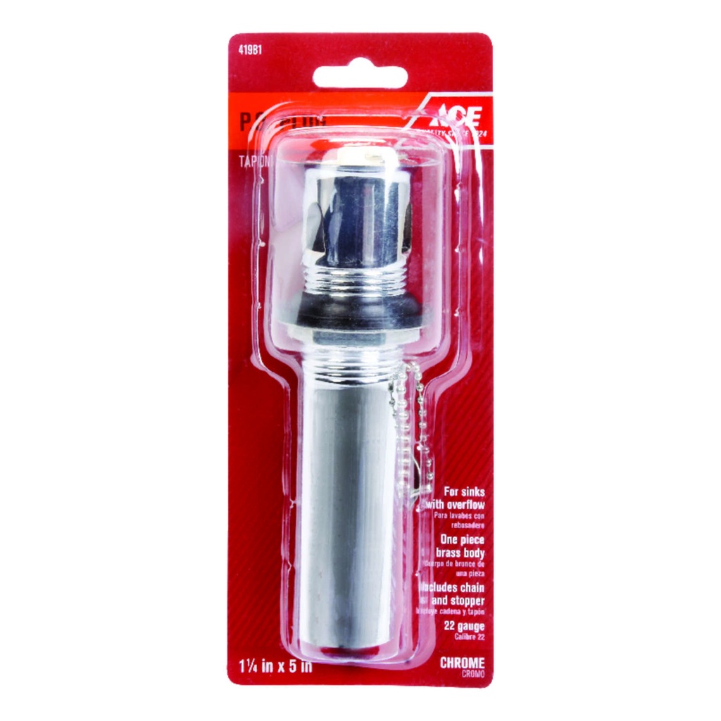 DRAIN W/PLUG 1-1/4"CH