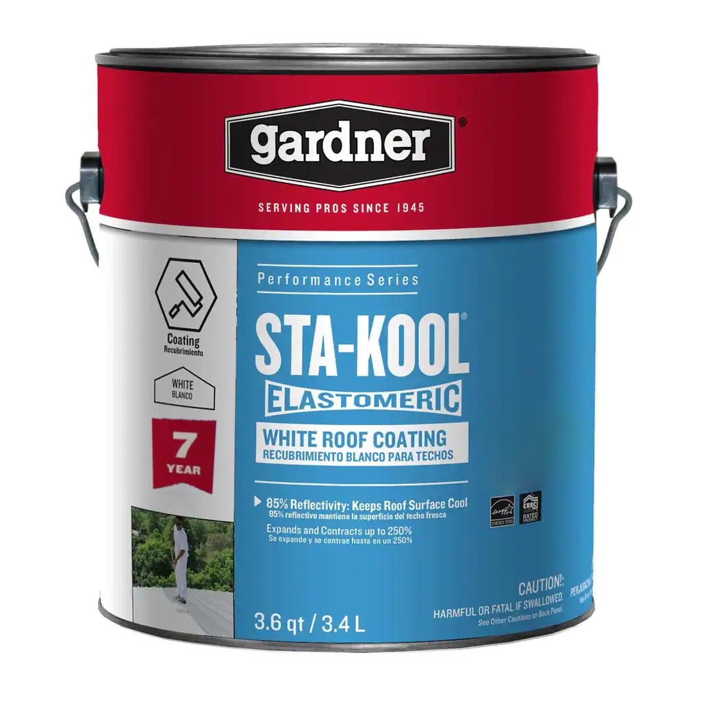 Gardner-Gibson Sta-Kool 7-Year Elastomeric Roof Coating  White  1 Gallon
