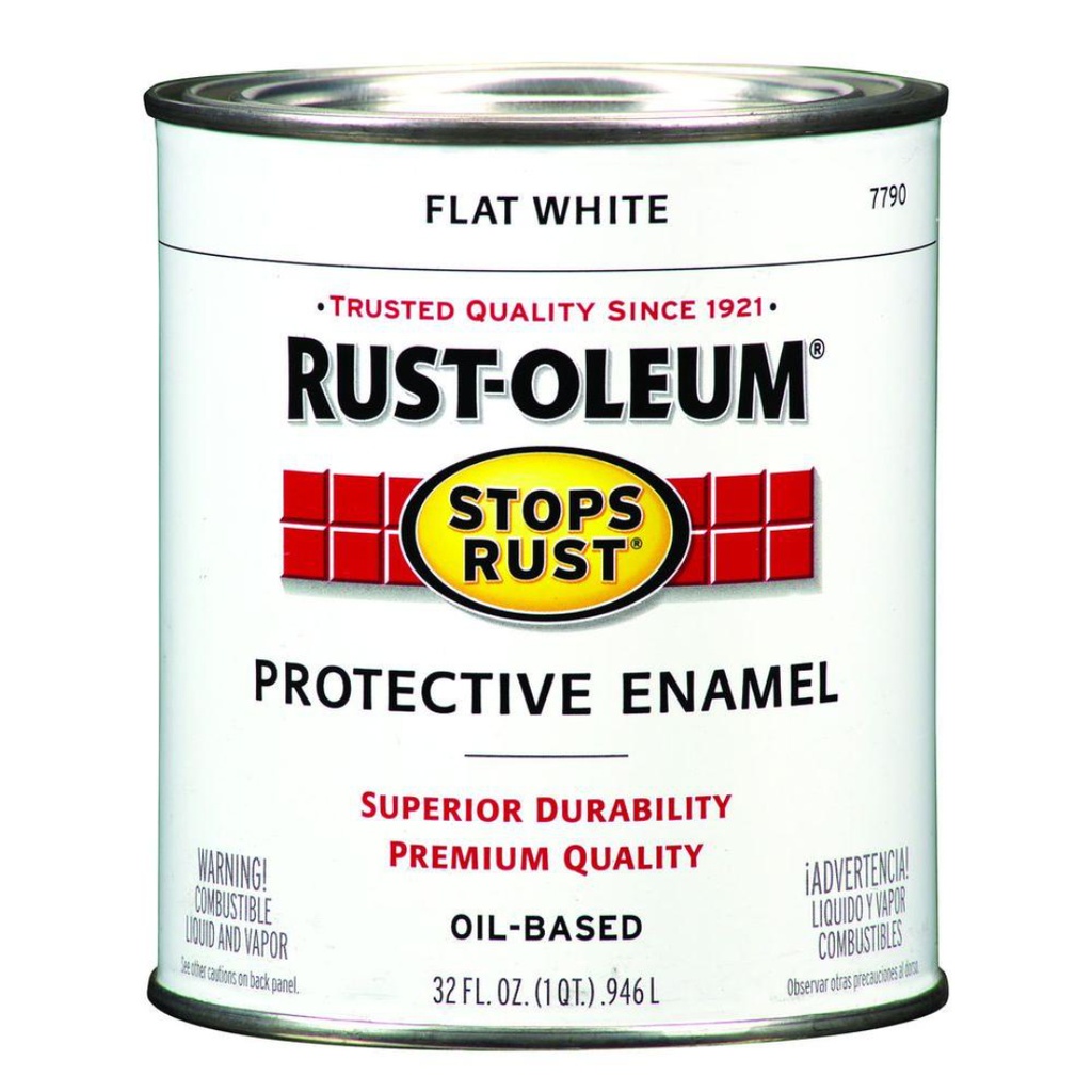 Rust-Oleum Stops Rust Indoor and Outdoor Flat White Oil-Based Protective Paint 0.5 Pt