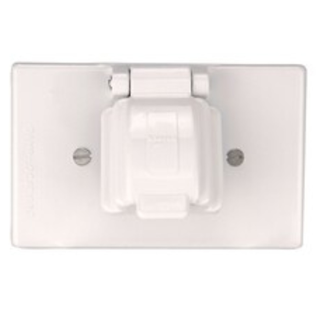 TAPA W/P P/RECEPT. SENC. WHT.