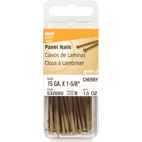PANEL NAILS 15GA X 1-5/8" CHERRY
