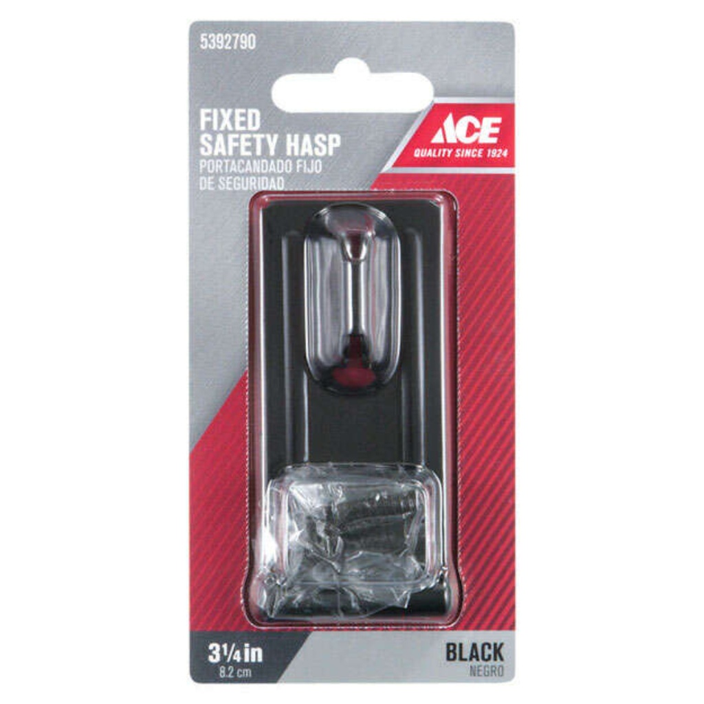 [5392816] Ace Black Steel Swivel Staple Safety Hasp 3-1/4 in. L