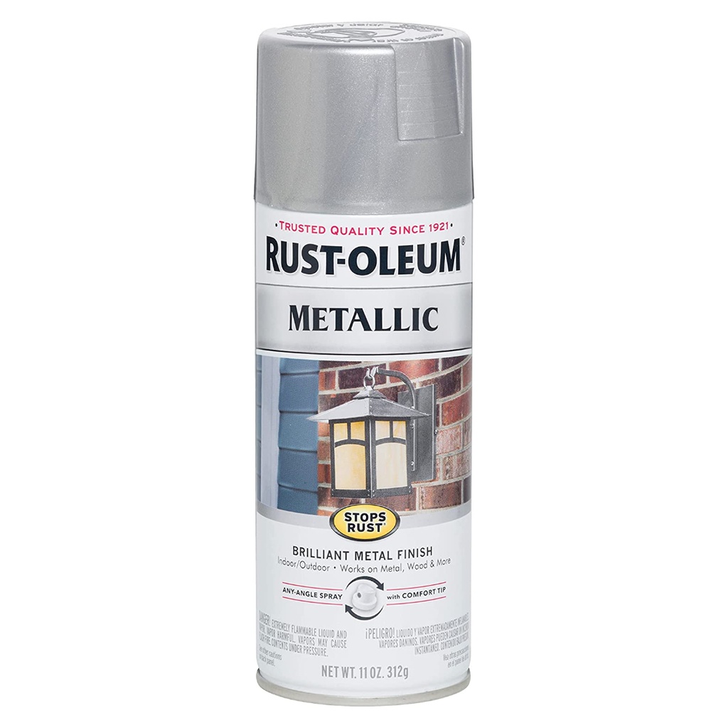 [1096023] Rust-Oleum Stops Rust Metallic Silver Metallic Spray Paint 11 Oz