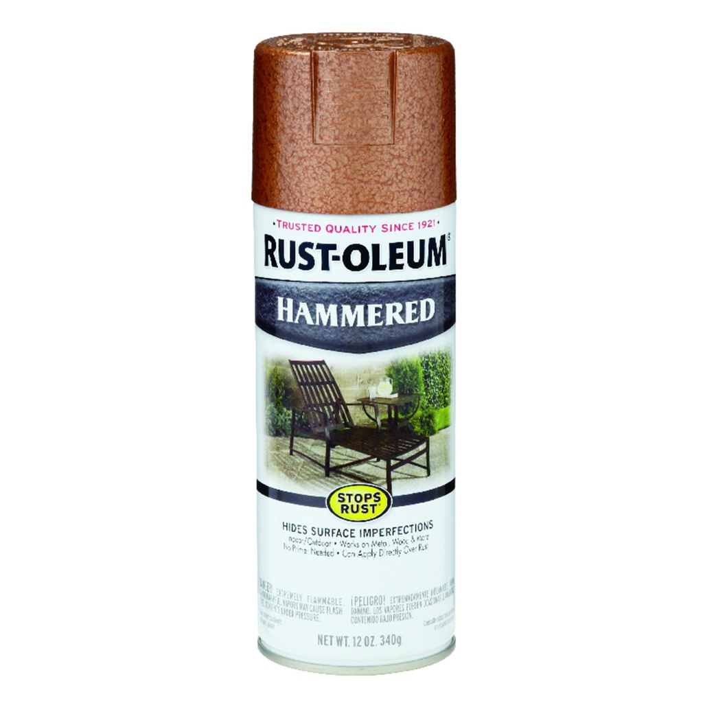 Rust-Oleum Stops Rust Hammered Copper Spray Paint 12 Oz