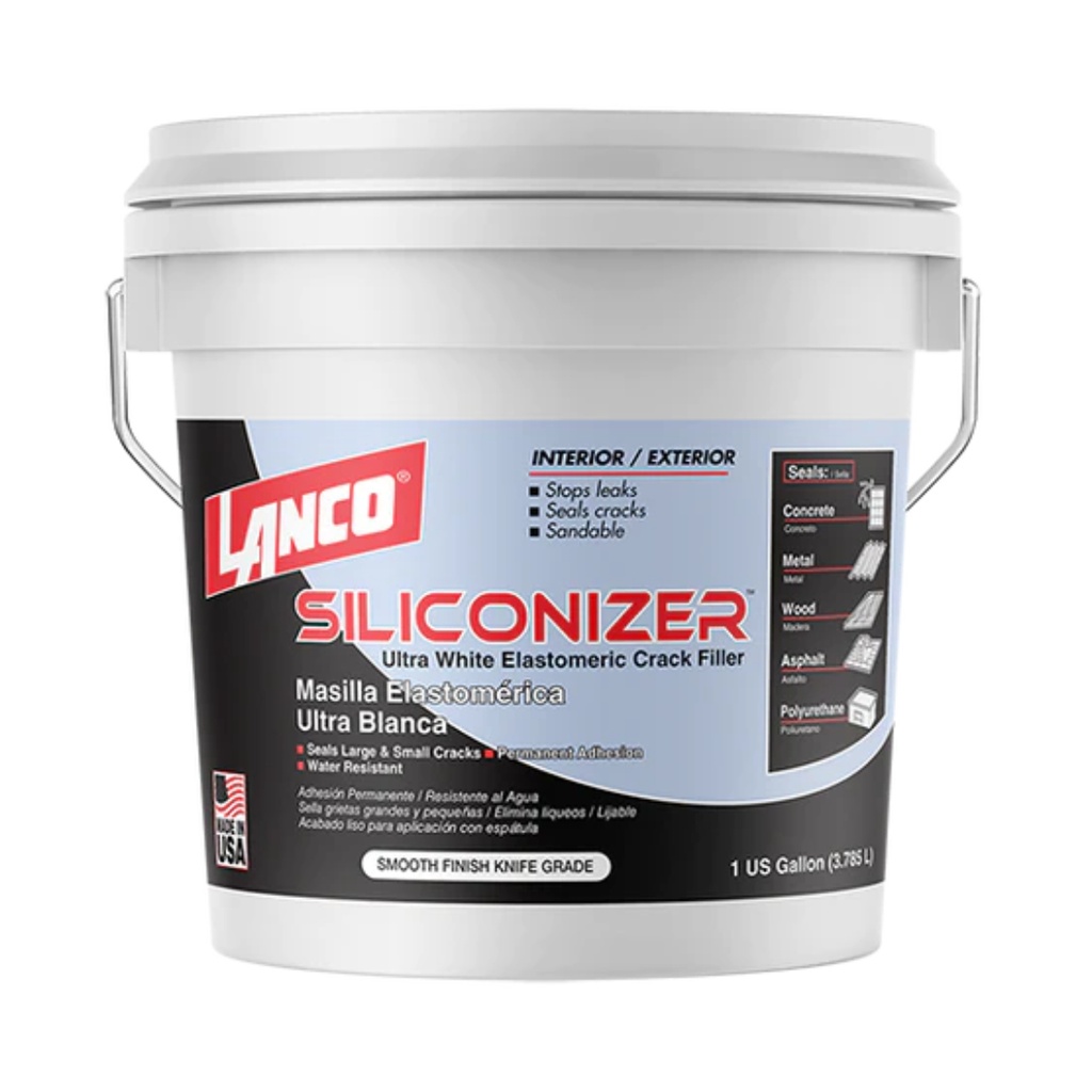 Siliconizer Crack Filler 1 Gal. White Elastomeric Roof Patch