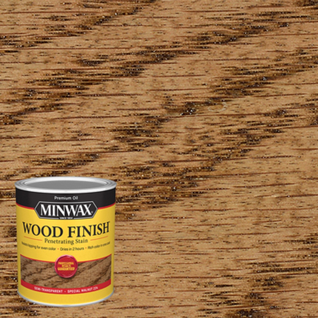 Minwax Wood Finish Semi-Transparent Special Walnut Oil-Based Stain 1 Qt.