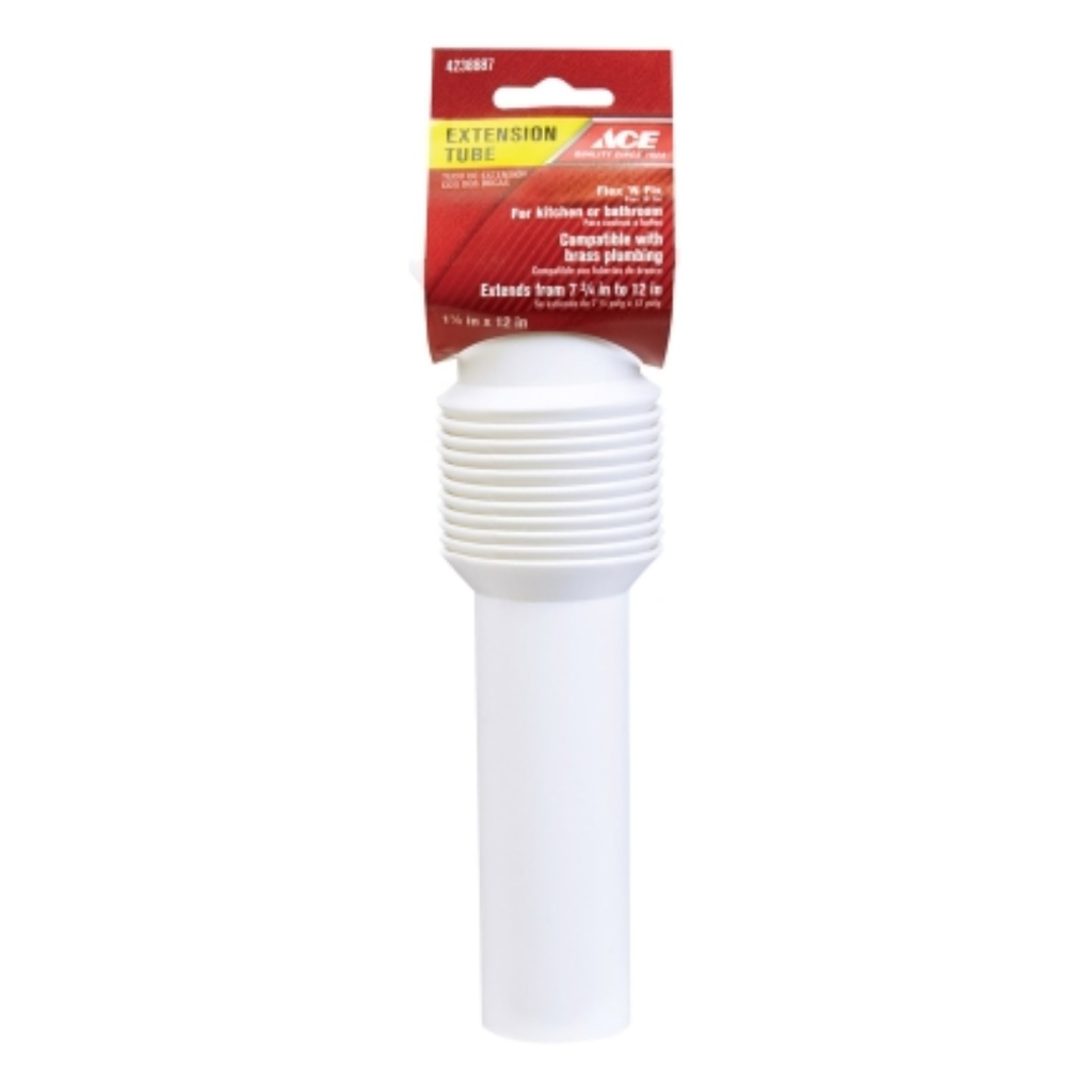 [4238887] Ace 1-1/2 in. D X 12 in. L Plastic Extension Tailpiece