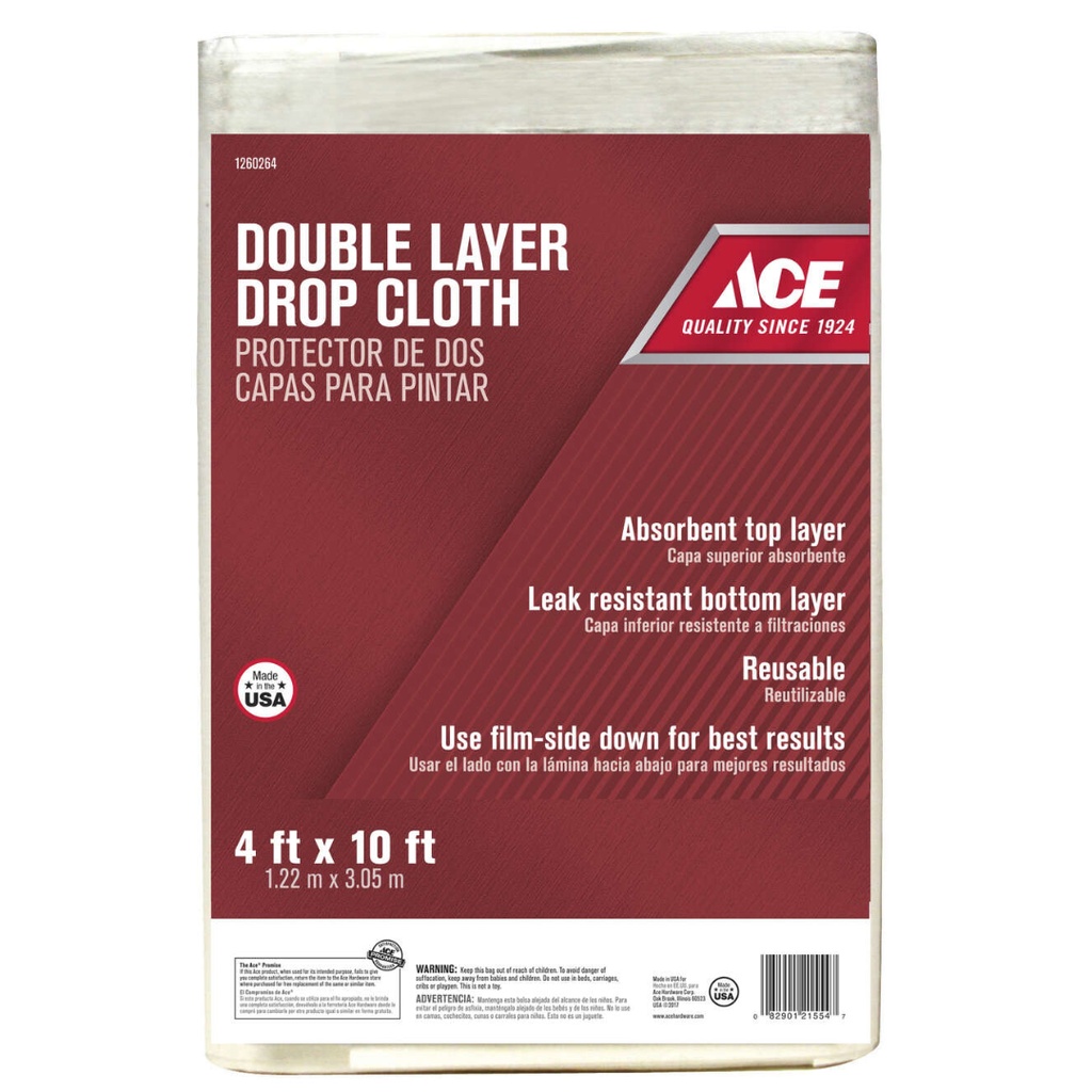 Ace 4 Ft. W X 10 Ft. L Plastic Drop Cloth 1 Pk