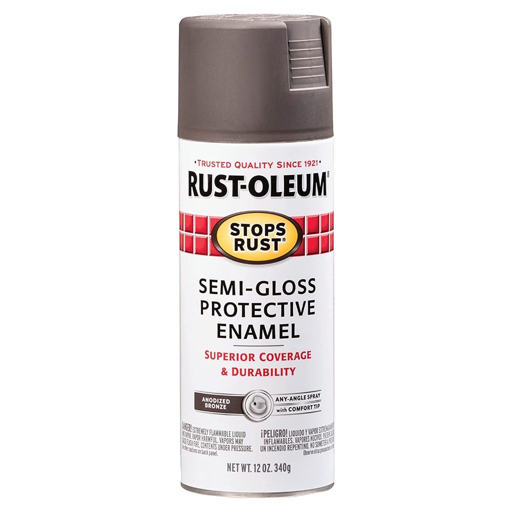 [18965] Spray Paint, Bronze, Gloss, Solvent, 12 Oz