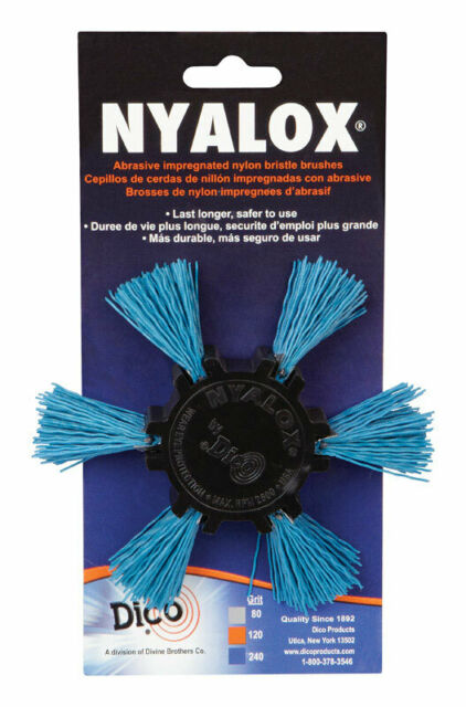 Dico Nyalox 4 in. D X 1/4 in. Aluminum Oxide Wheel Brush Mandrel Mounted Flap Brush 240 Grit 1 Pc