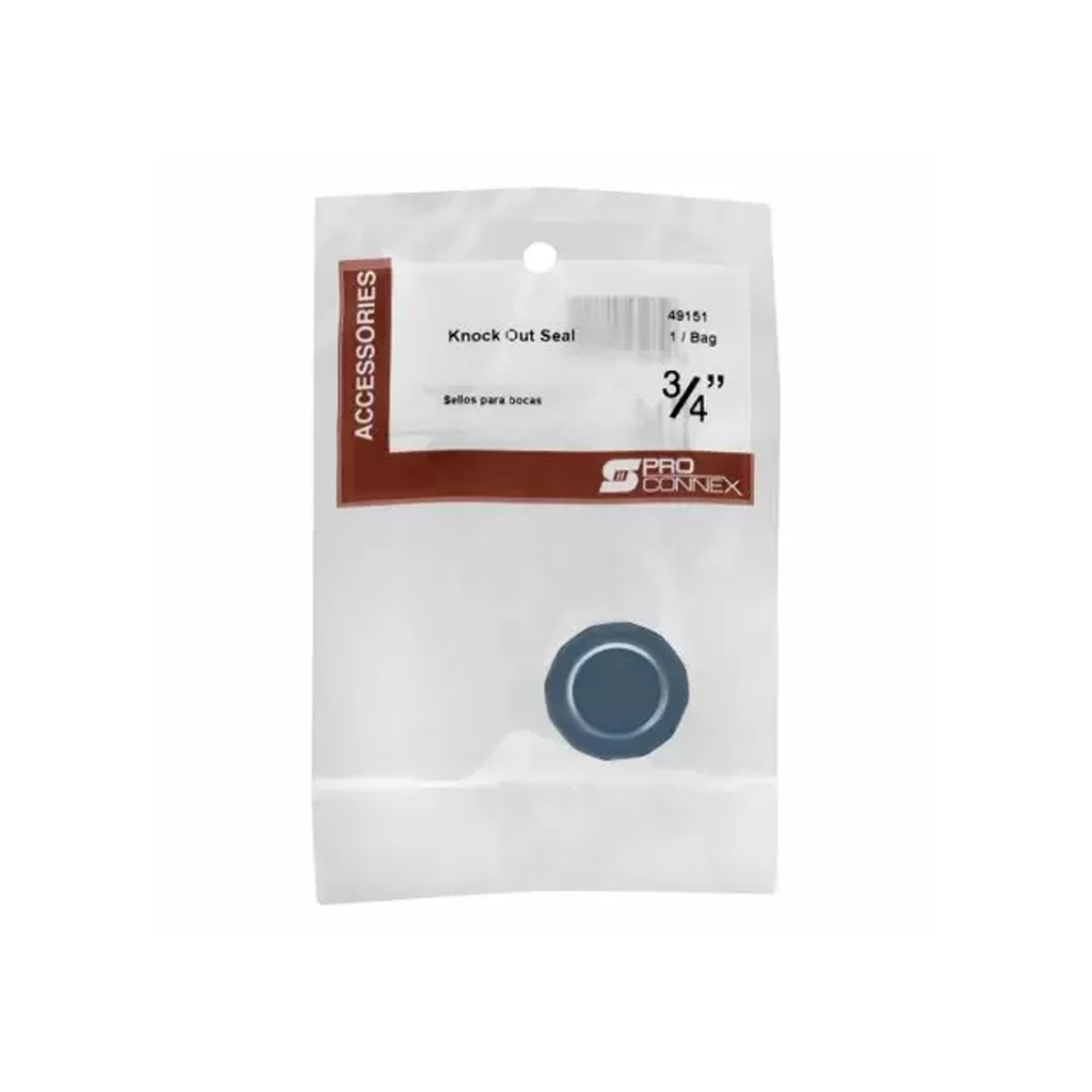 Sigma Engineered Solutions ProConnex Round Zinc-Plated Steel .40 in. H X 3/4 in. W Knockout Seal