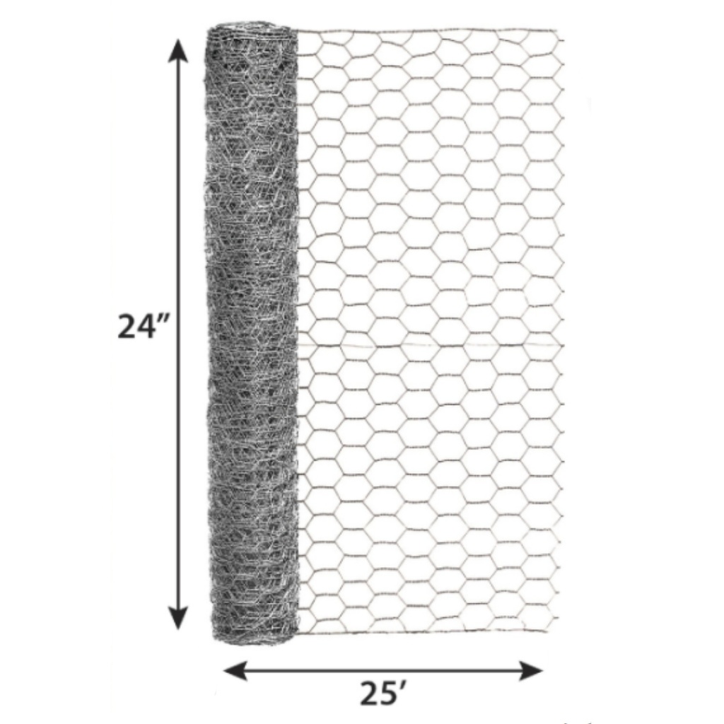 Garden Craft 24 in. H X 25 Ft. L Galvanized Steel Fencing 1 in. X 1 in. in