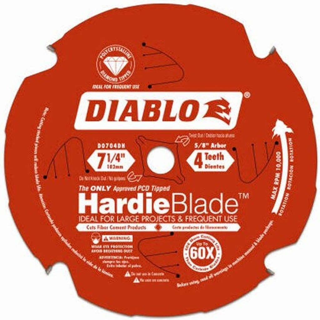 Diablo HardieBlade 10 in. D X 5/8 in. PCD Fiber Cement Blade 6 Teeth 1 Pk