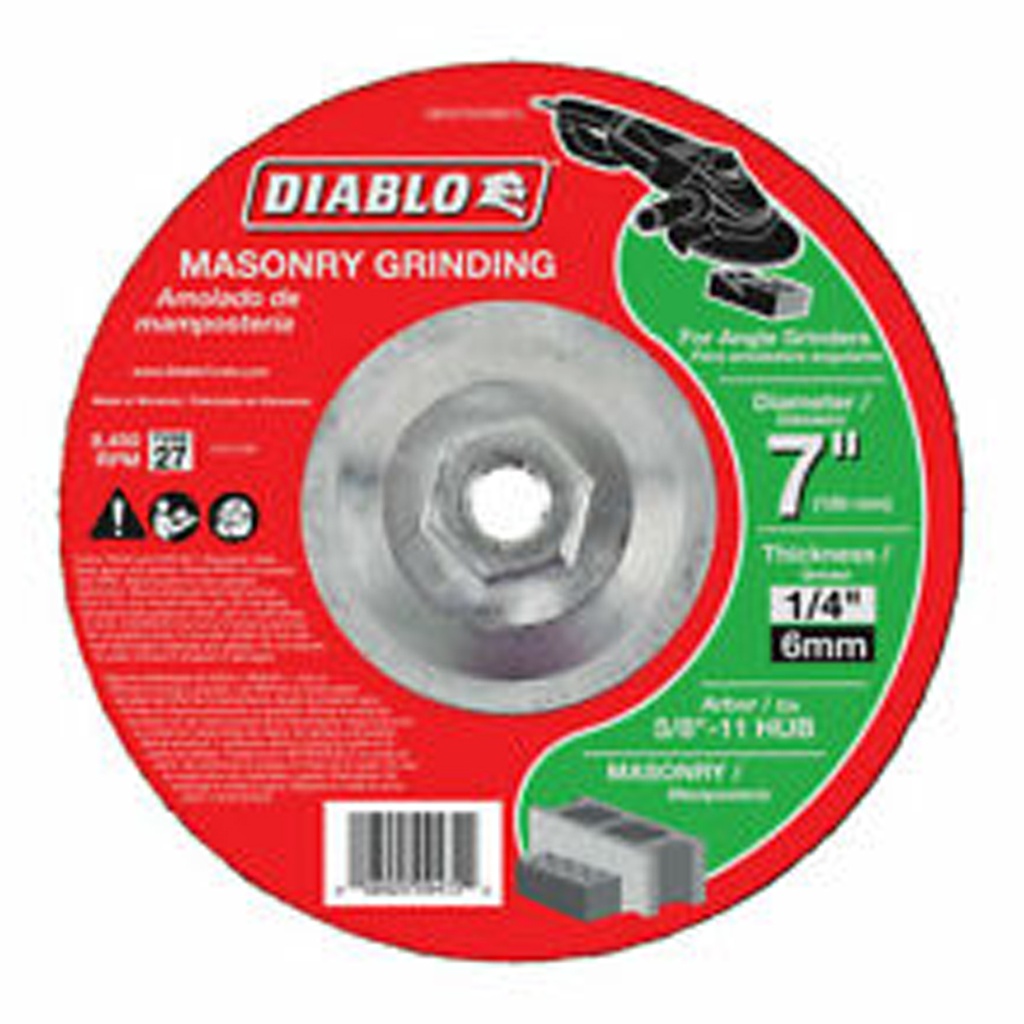 [DBD070250B01C] Diablo 7 in. D X 5/8 in. Silicon Carbide Masonry Circular Cut-Off Disc 1 Pc